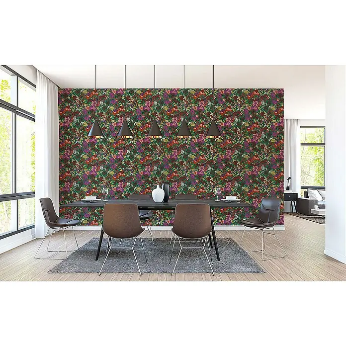 Tadessi Vliestapete M1-No.1454 - Mehrfarbig, Floral, 10,05 x 0,53 m
