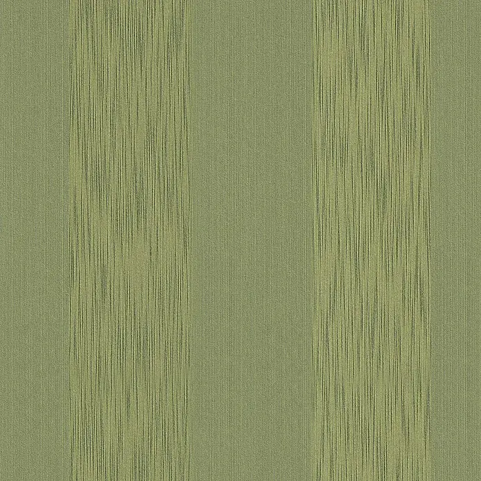 Tadessi Vliestapete M1-No.3804 - Grün, Streifen, 10,05 x 0,53 m - Texturierte olivgrüne Oberfläche mit vertikalen Linien.