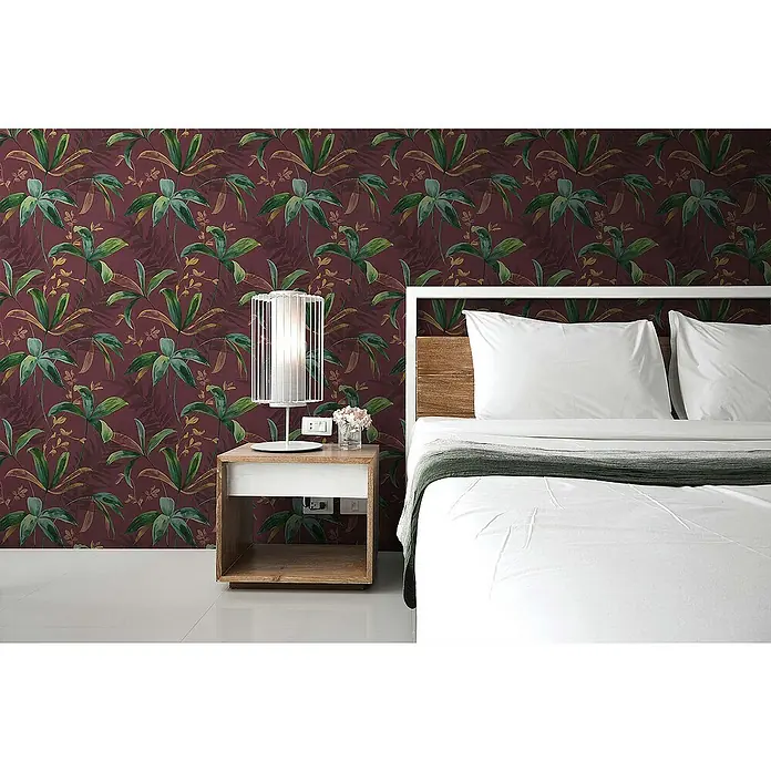 Tadessi Vliestapete M1-No.533 - Rot, Floral, 10,05 x 0,53 m