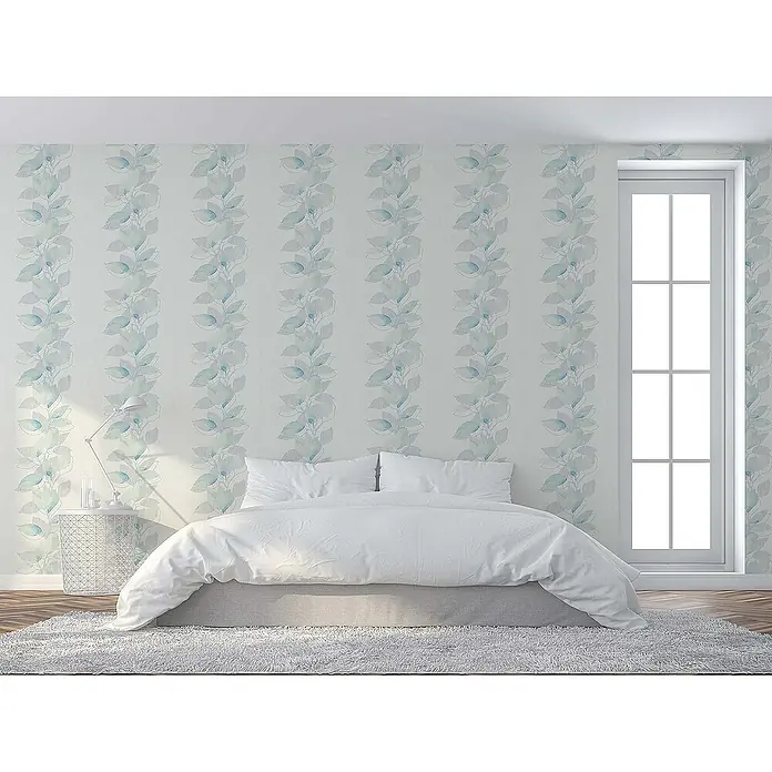 Tadessi Vliestapete M1-No.571 - Blau, Floral, 10,05 x 0,53 m