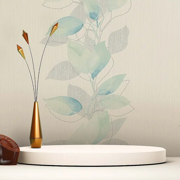 Tadessi Vliestapete M1-No.571 - Blau, Floral, 10,05 x 0,53 m