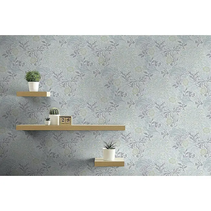Tadessi Vliestapete M1-No.4145 - Grau, Floral, 10,05 x 0,53 m
