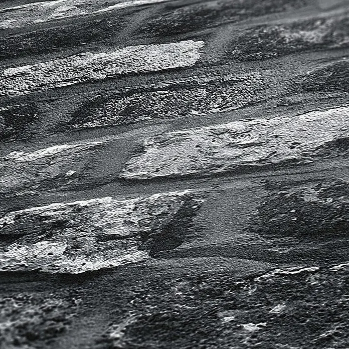 Tadessi Vliestapete M1-No.183 - Schwarz, Steinoptik, 10,05 x 0,53 m