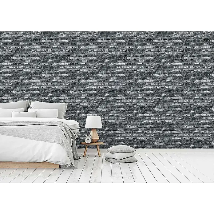 Tadessi Vliestapete M1-No.183 - Schwarz, Steinoptik, 10,05 x 0,53 m