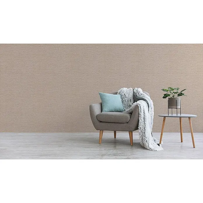 Tadessi Vliestapete M1-No.3299 - Beige, Uni, 10,05 x 0,53 m