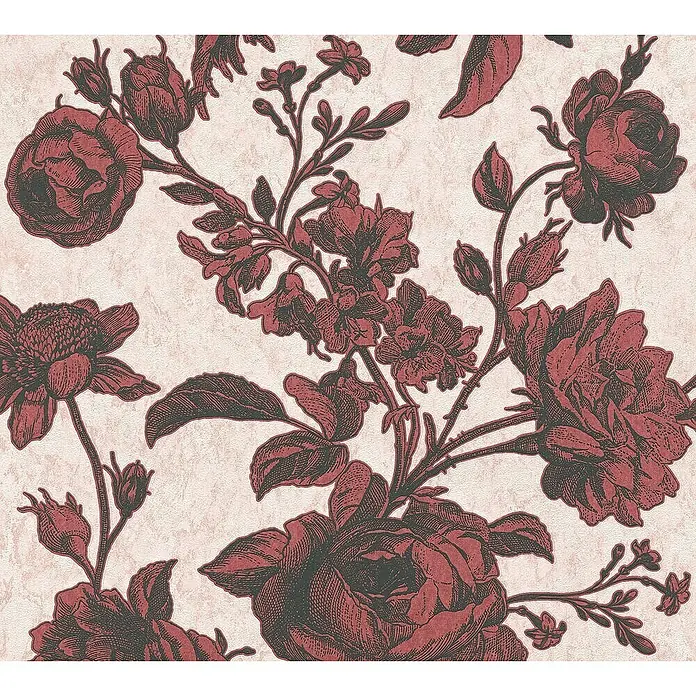 Tadessi Vliestapete M1-No.1841 - Rosa, Floral, 10,05 x 0,53 m