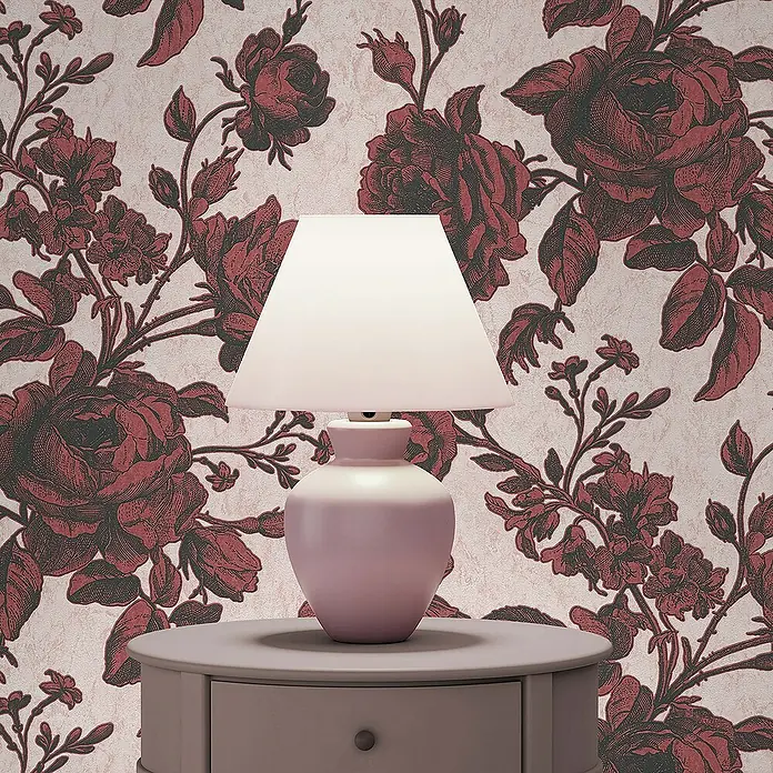 Tadessi Vliestapete M1-No.1841 - Rosa, Floral, 10,05 x 0,53 m