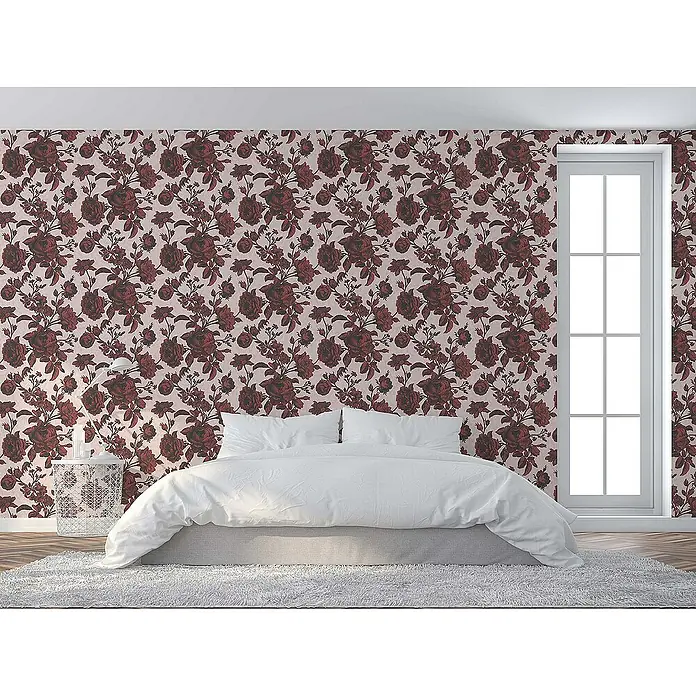 Tadessi Vliestapete M1-No.1841 - Rosa, Floral, 10,05 x 0,53 m