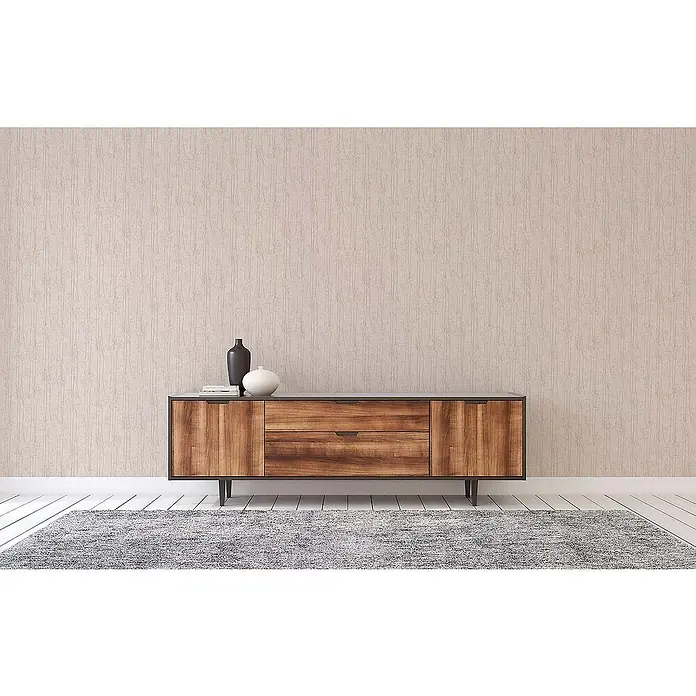 Tadessi Vliestapete M1-No.1742 - Grau, Floral, 10,05 x 0,53 m