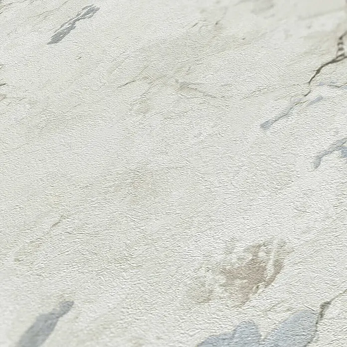 Tadessi Vliestapete M1-No.649 - Grau, Steinoptik, 10,05 x 0,53 m - Helle beige strukturierte Tapete mit subtilen grauen und taupefarbenen abstrakten Markierungen.