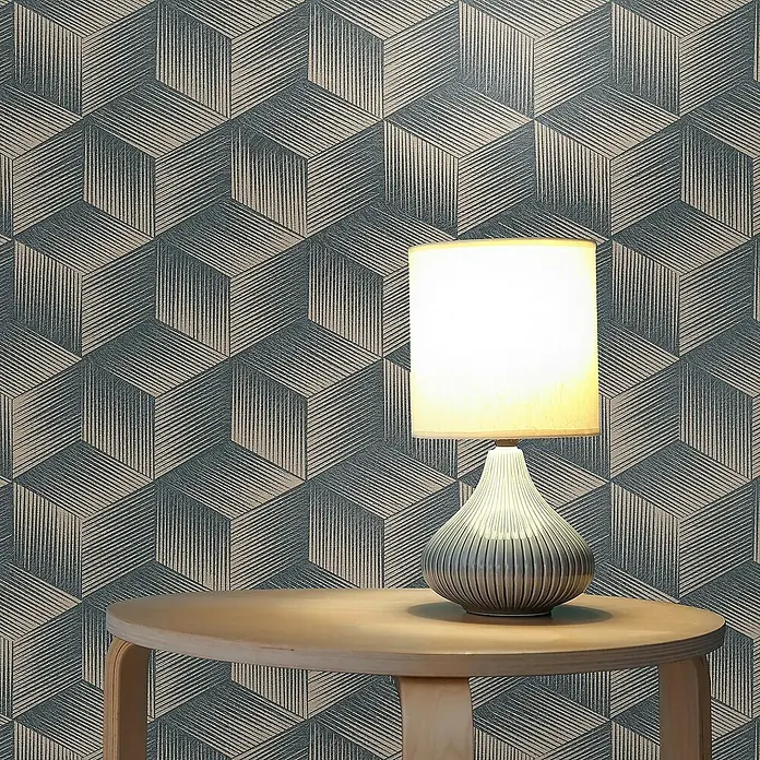 Tadessi Vliestapete M1-No.3451 - Blau, 3D-Optik, 10,05 x 0,53 m