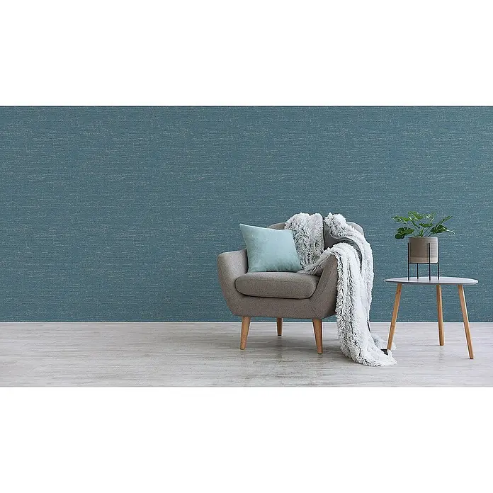 Tadessi Vliestapete M1-No.3300 - Blau, Uni, 10,05 x 0,53 m