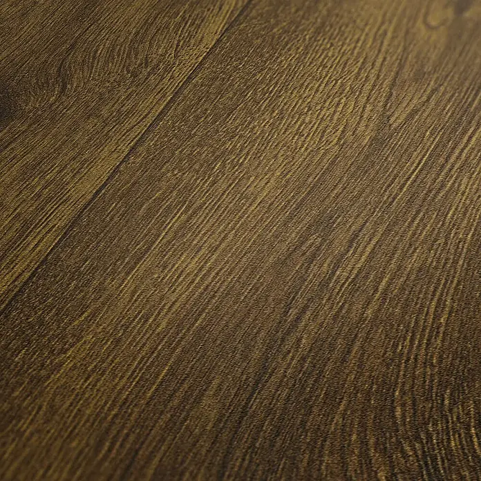 Tadessi Vliestapete M1-No.23 - Beige, Holzoptik, 10,05 x 0,53 m - Dunkelbrauner Laminatboden in Holzoptik mit sichtbarer Maserung und Dielenstruktur.