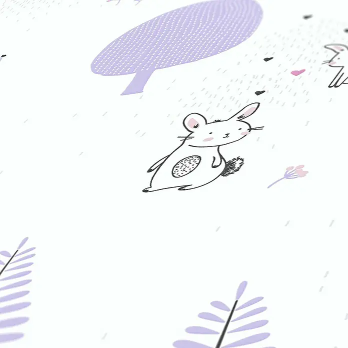 Tadessi Vliestapete M1-No.722 - Weiß, Tieroptik, 10,05 x 0,53 m
