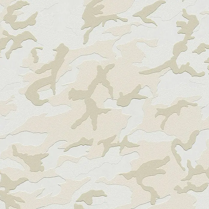 Tadessi Vliestapete M1-No.2795 - Creme, Sonstiges - Helles Wüstentarnmuster in Weiß-, Creme- und Beigetönen mit subtiler Textur.