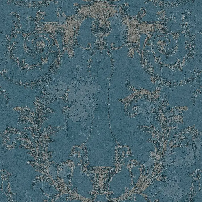 Tadessi Vliestapete M1-No.492 - Blau, Ornament, 10,05 x 0,53 m