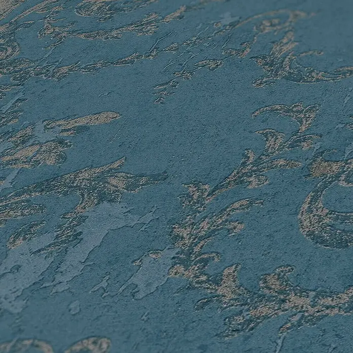 Tadessi Vliestapete M1-No.492 - Blau, Ornament, 10,05 x 0,53 m
