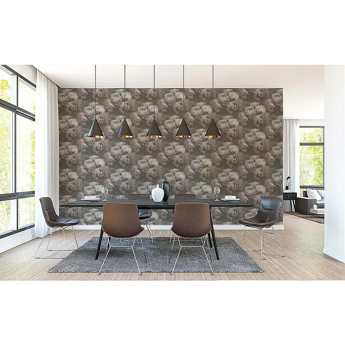Tadessi Vliestapete M1-No.1651 - Grün, Floral, 10,05 x 0,53 m