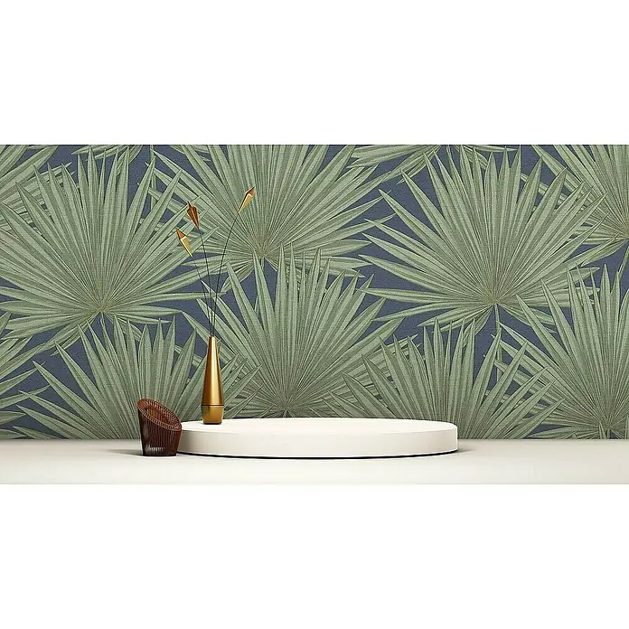 Tadessi Vliestapete M1-No.4239 - Blau, Floral, 10,05 x 0,53 m