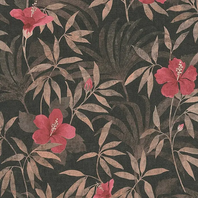 Tadessi Vliestapete M1-No.692 - Rot, Floral, 10,05 x 0,53 m