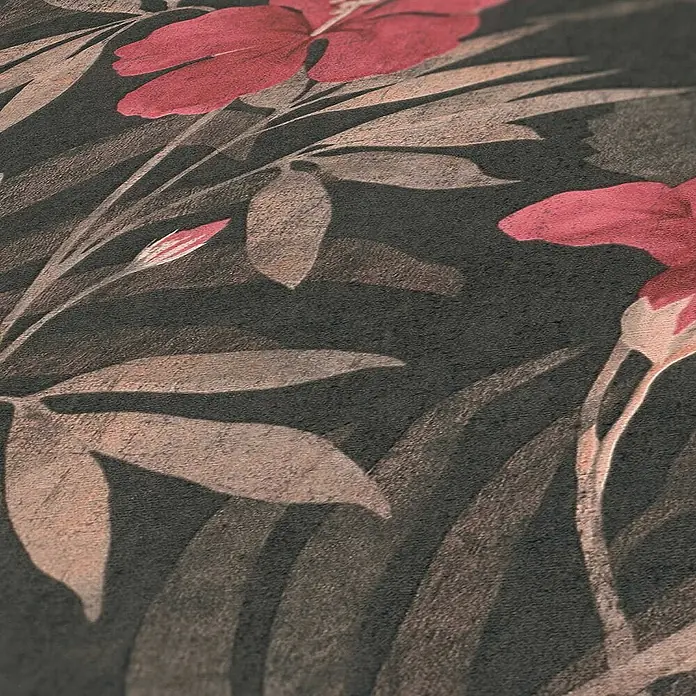 Tadessi Vliestapete M1-No.692 - Rot, Floral, 10,05 x 0,53 m