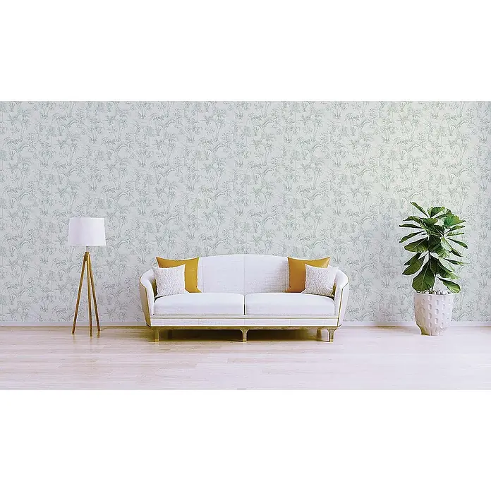 Tadessi Vliestapete M1-No.685 - Grau, Floral, 10,05 x 0,53 m