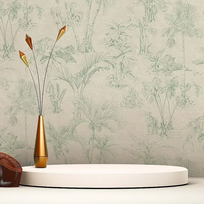 Tadessi Vliestapete M1-No.685 - Grau, Floral, 10,05 x 0,53 m