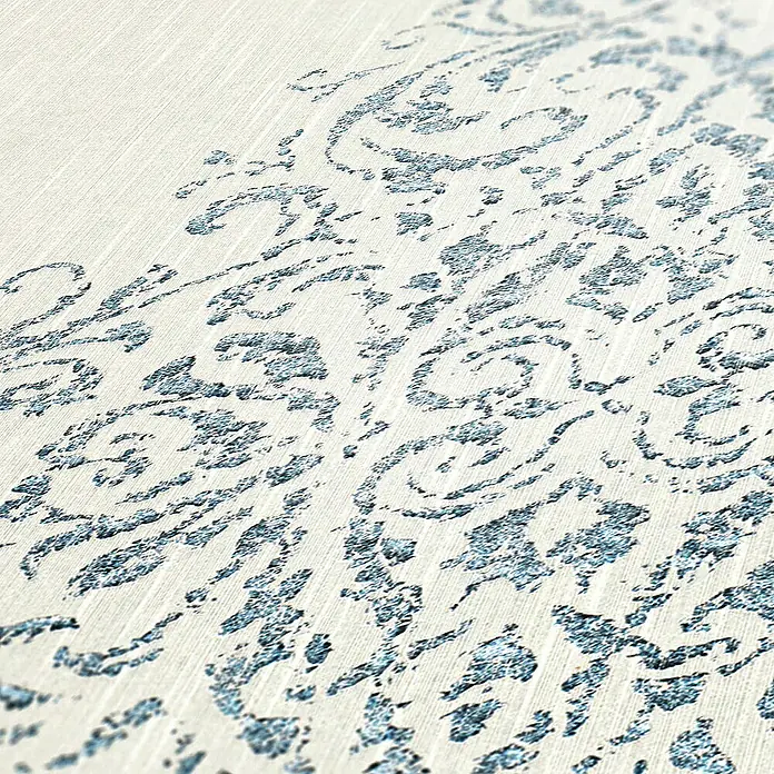 Tadessi Vliestapete M1-No.2257 - Weiß, Ornament, 10,05 x 0,53 m