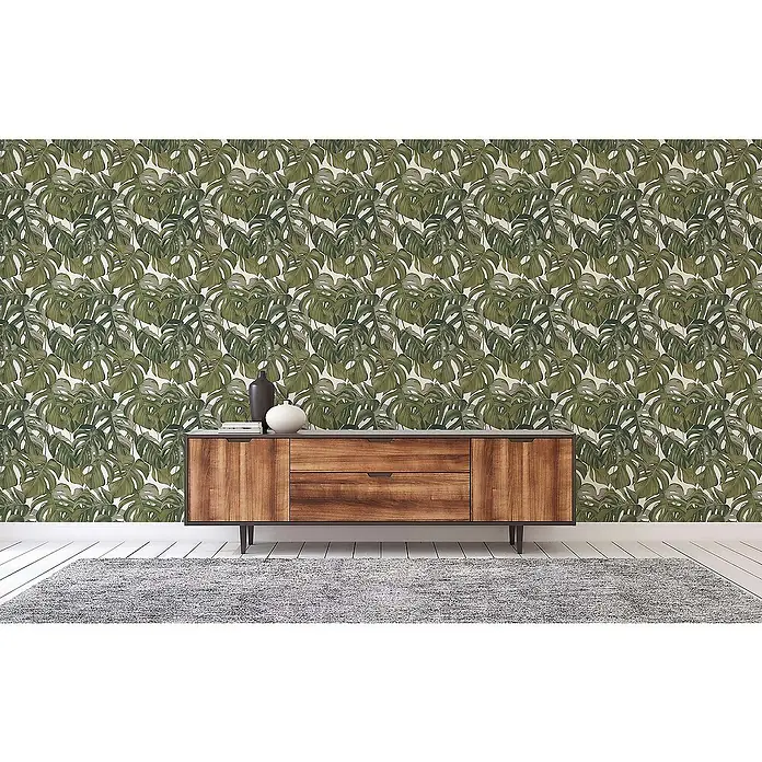 Tadessi Vliestapete M1-No.1411 - Weiß, Floral, 10,05 x 0,53 m