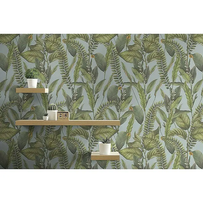 Tadessi Vliestapete M1-No.4485 - Blau, Floral, 10,05 x 0,53 m