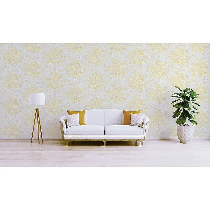 Tadessi Vliestapete M1-No.2163 - Weiß, Floral, 10,05 x 0,53 m