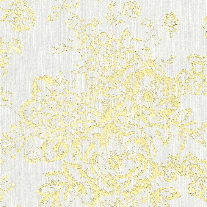 Tadessi Vliestapete M1-No.2163 - Weiß, Floral, 10,05 x 0,53 m