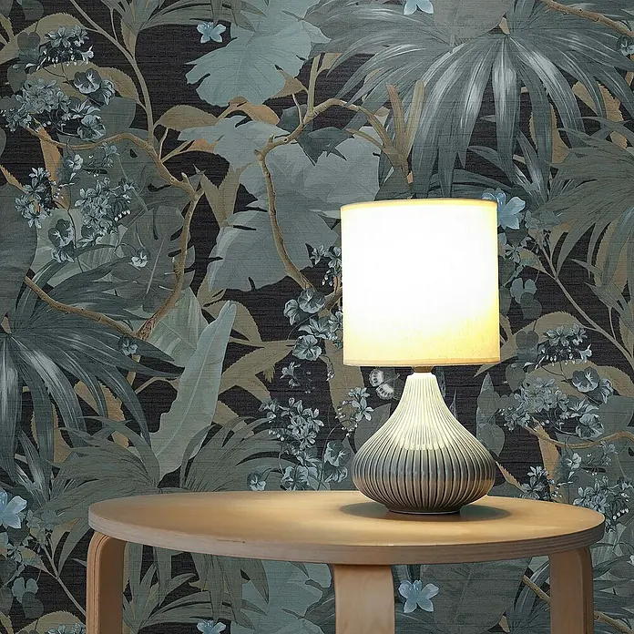 Tadessi Vliestapete M1-No.1765 - Türkis, Floral, 10,05 x 0,53 m