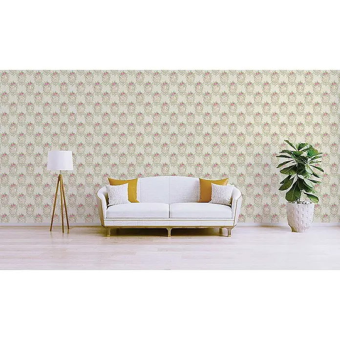 Tadessi Vliestapete M1-No.2517 - Rosa, Floral, 10,05 x 0,53 m