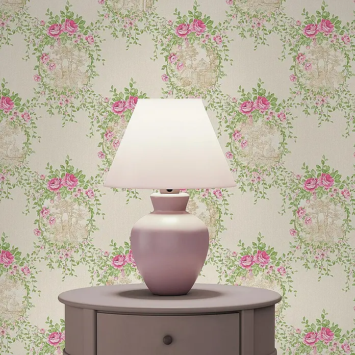 Tadessi Vliestapete M1-No.2517 - Rosa, Floral, 10,05 x 0,53 m