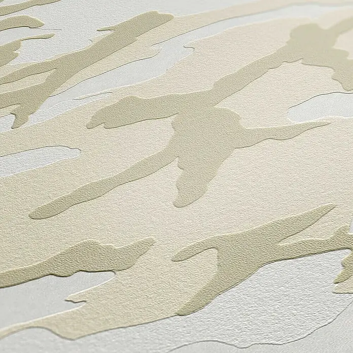 Tadessi Vliestapete M1-No.2795 - Creme, Sonstiges - Geprägte Tapete mit fließendem, hellbeigem Abstraktmuster.