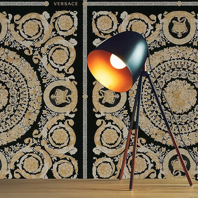 Tadessi Vliestapete M1-No.315 - Schwarz, Ornament, 10,05 x 0,7 m