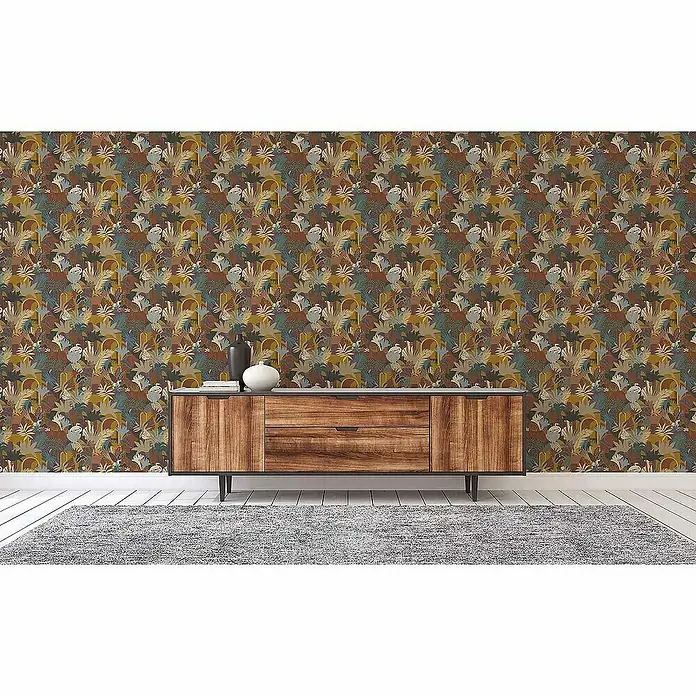 Tadessi Vliestapete M1-No.4262 - Mehrfarbig, Floral, 10,05 x 0,53 m
