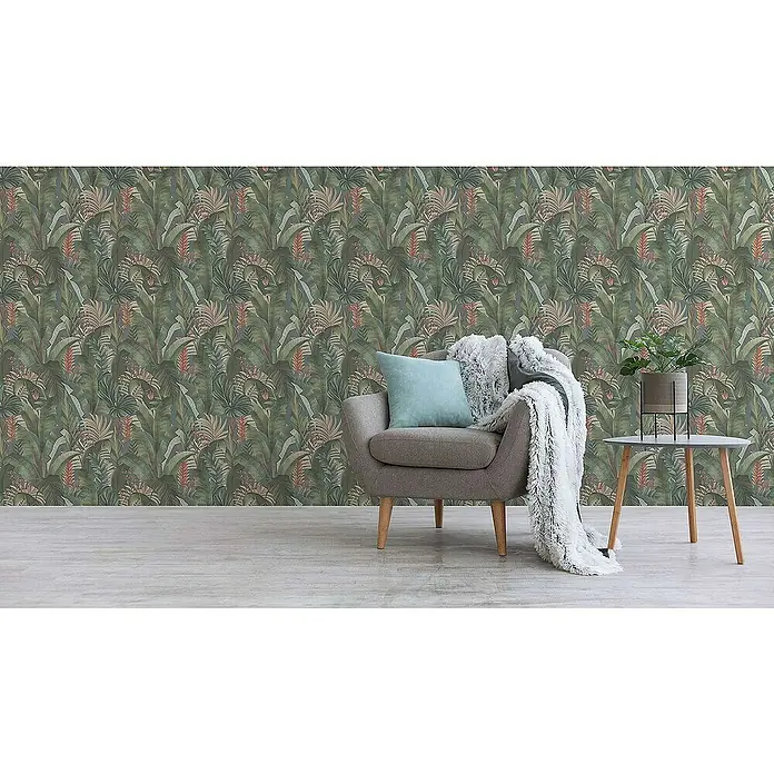 Tadessi Vliestapete M1-No.4521 - Blau, Floral, 10,05 x 0,53 m