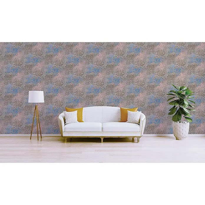 Tadessi Vliestapete M1-No.604 - Blau, Fliesenoptik, 10,05 x 0,53 m