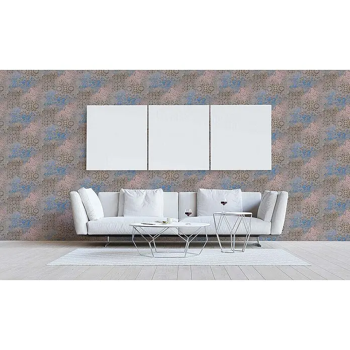 Tadessi Vliestapete M1-No.604 - Blau, Fliesenoptik, 10,05 x 0,53 m