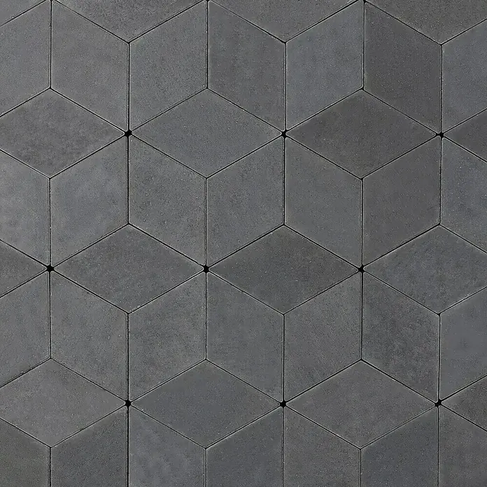 EHL Pflasterstein Plativo - 33,5 x 20 x 8 cm, Anthrazit, Beton - Die grauen Würfel-Fliesen bilden ein faszinierendes, sich wiederholendes Muster, ideal für moderne Innenräume. Sie verleihen jedem Raum Tiefe und Stil.