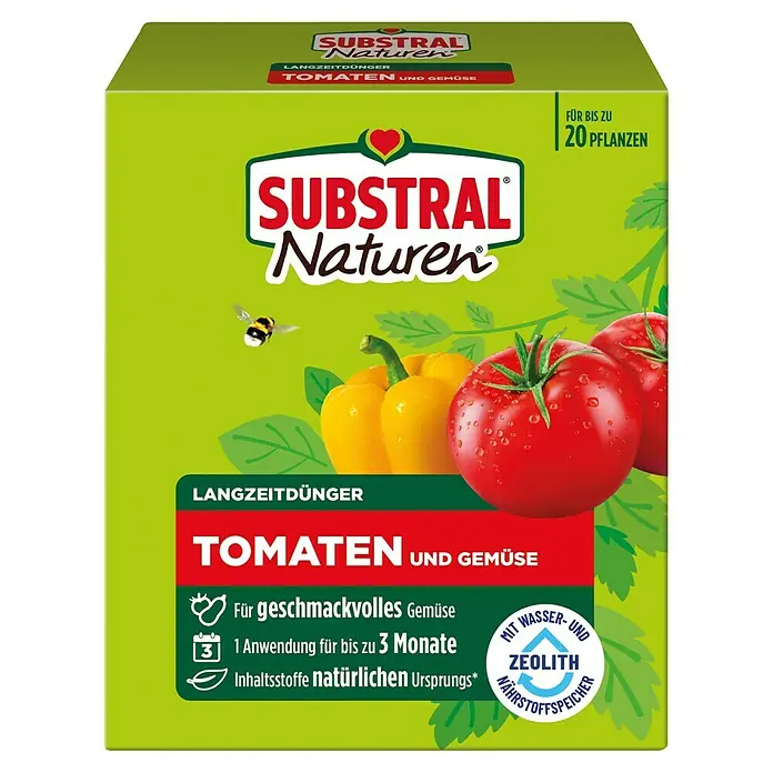 Substral Naturen Tomatendünger - 1,2 kg - Packung Substral Naturen Langzeitdünger Tomaten und Gemüse für bis zu 20 Pflanzen.