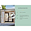 Karibu Gerätehaus Marder 3,5 (Außenmaß inkl. Dachüberstand (B x T): 298 x 298 cm, Stahl, Graualuminium) | BAUHAUS