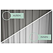 Karibu Gerätehaus Marder 2,5 (Außenmaß inkl. Dachüberstand (B x T): 420 x 298 cm, Stahl, Graualuminium) | BAUHAUS