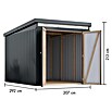 Karibu Gerätehaus Marder 2,5 (Außenmaß inkl. Dachüberstand (B x T): 215 x 298 cm, Stahl, Anthrazit) | BAUHAUS