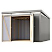 Karibu Gerätehaus Marder 3,5 (Außenmaß inkl. Dachüberstand (B x T): 298 x 298 cm, Stahl, Graualuminium) | BAUHAUS