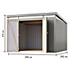 Karibu Gerätehaus Marder 3,5 (Außenmaß inkl. Dachüberstand (B x T): 298 x 298 cm, Stahl, Graualuminium) | BAUHAUS