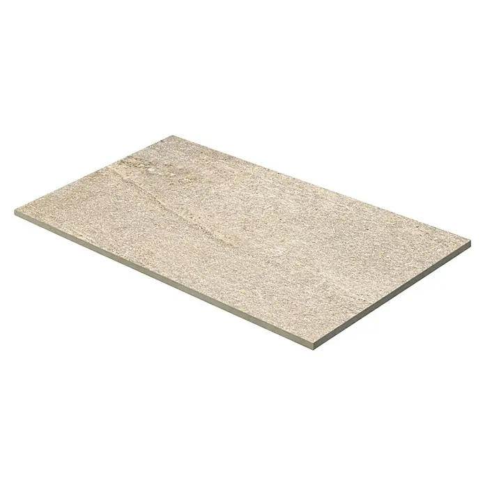 Terrassenfliese Etna - 40 x 80 x 2 cm, Cappucino, Matt - Rechteckige, beige Keramikfliese mit feiner Maserung, ideal für moderne Boden- und Wandgestaltungen.