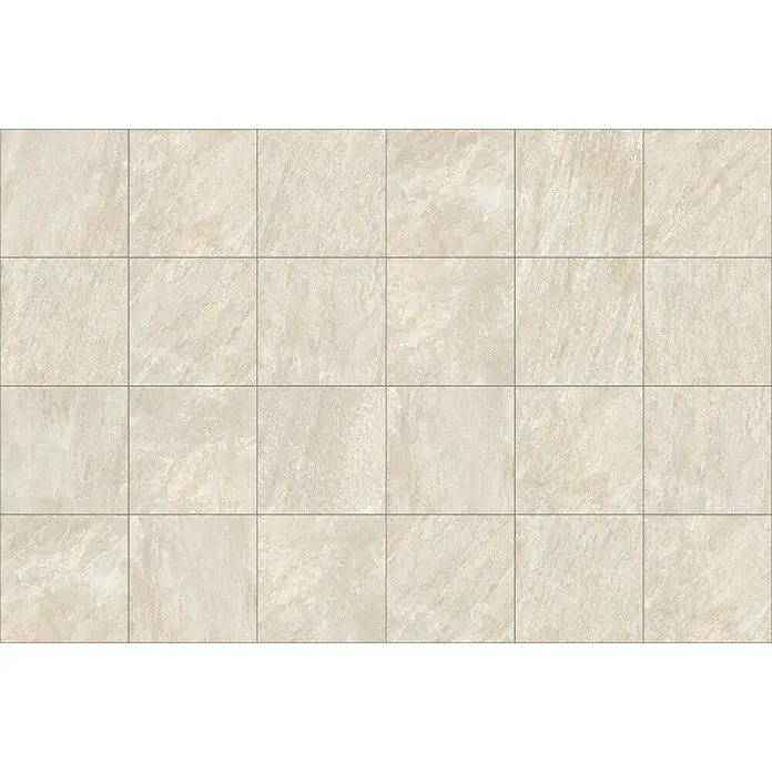 Terrassenfliese Colosseo - 60 x 60 x 2 cm, Barge, Matt - Beigefarbene Bodenfliesen mit dezenter Marmorierung. Ideal für Badezimmer, Küchen oder Wohnbereiche, die einen hellen und eleganten Look wünschen.